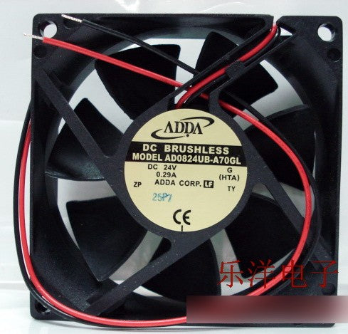 ADDA AD0824UB-A70GL 24V 0.29A 2wires Cooling Fan ADDA AD0824UB-A70GL 24V 0.29A 2wires Cooling Fan